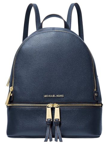 Michael Kors Leder-Rucksack in Dunkelblau - (B)26 x (H)32 x (T)13 cm