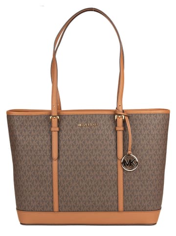 Michael Kors Leder-Shopper in Braun/ Hellbraun - (B)43 x (H)29 x (T)15 cm