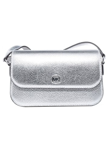 Michael Kors Leder-Umhängetasche in Silber - (B)21 x (H)12 x (T)5 cm