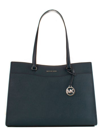 Michael Kors Leder-Schultertasche in Dunkelblau - (B)37 x (H)28 x (T)12 cm
