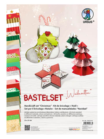 URSUS Bastelset "Weihnachten" in Grün/ Rot/ Gold