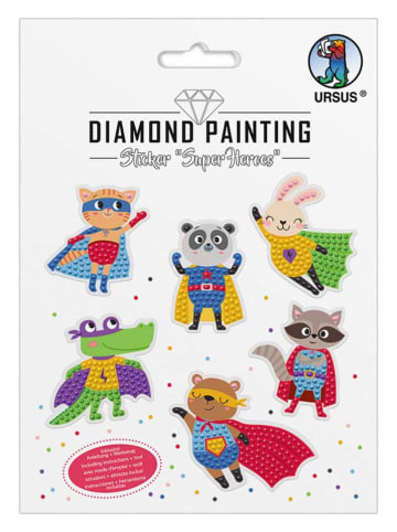 URSUS Kreativset "Diamond Painting Sticker - Super heroes" in Bunt