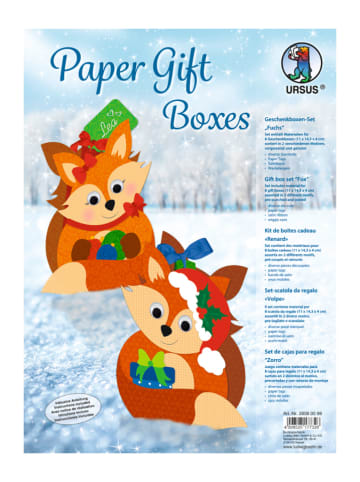 URSUS Geschenkboxen-Bastelset "Füchse" in Orange