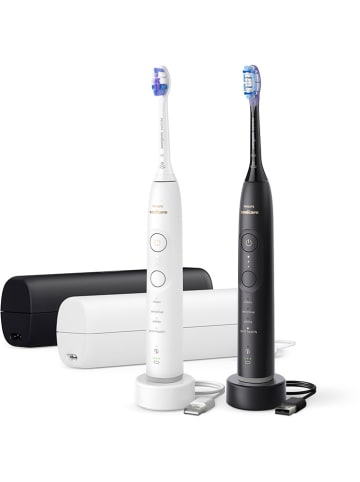 Philips Schallzahnbürsten-Doppelpack "Sonicare 7100" in Schwarz/ Weiß