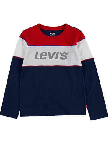 Levi's Kids Longsleeve donkerblauw/rood