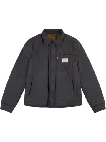 Levi's Kids Dwustronna kurtka przejściowa w kolorze antracytowo-brązowym