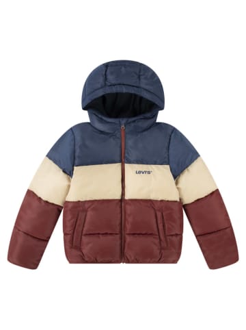 Levi's Kids Steppjacke in Dunkelrot/ Dunkelblau/ Beige