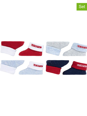 Levi's Kids 4-delige set: sokken grijs/rood/donkerblauw