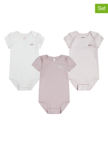 Levi's Kids 3-delige set: rompers lichtroze/wit