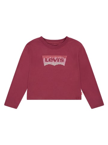 Levi's Kids Longsleeve "Meet and greet glitter bat" in Rot