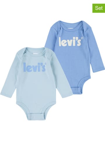 Levi's Kids 2er-Set: Bodys in Hellblau/ Blau