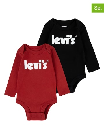 Levi's Kids 2-delige set: rompers zwart/rood