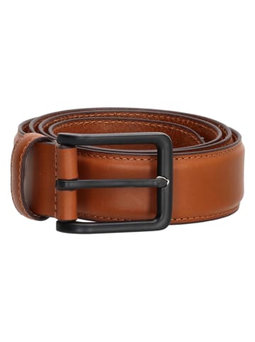 HIDE & STITCHES Leren riem cognackleurig