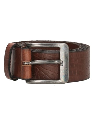 HIDE & STITCHES Leder-Gürtel in Cognac