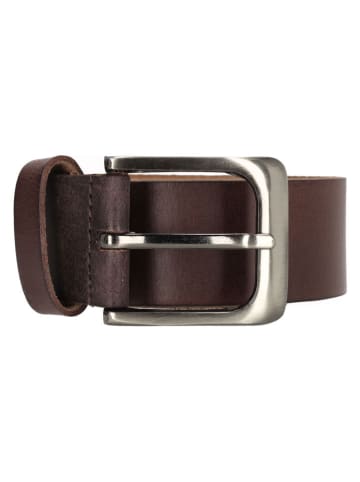 HIDE & STITCHES Leren riem "Frisco" donkerbruin