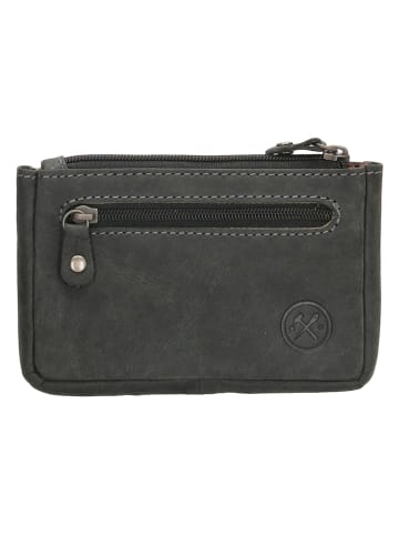 HIDE & STITCHES Leren sleuteletui zwart - (B)11,5 x (H)7,5 x (D)1,5 cm