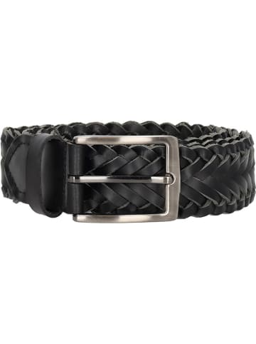 HIDE & STITCHES Leren riem "Frisco" zwart