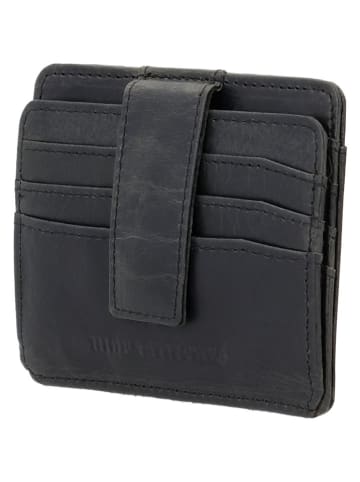 HIDE & STITCHES Leren pasetui "Next Navajo" zwart - (B)10 x (H)8,5 x (D)1 cm