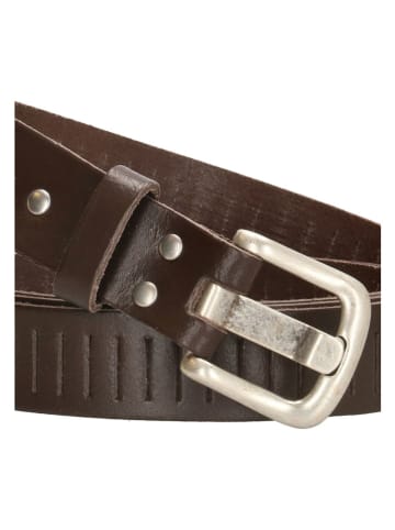 HIDE & STITCHES Leder-Gürtel "Midland" in Dunkelbraun