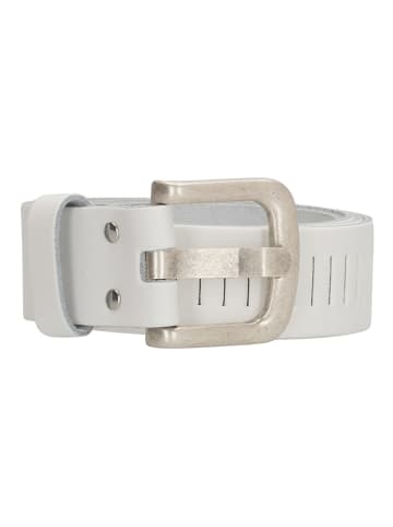 HIDE & STITCHES Leren riem wit - (L)115 cm