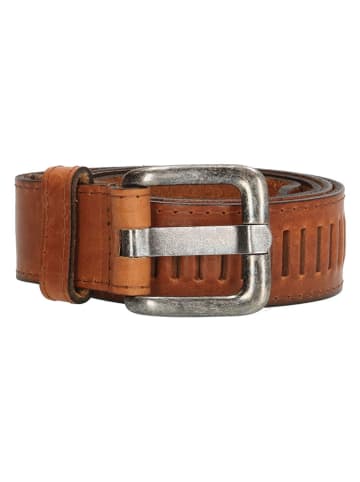 HIDE & STITCHES Leren riem lichtbruin