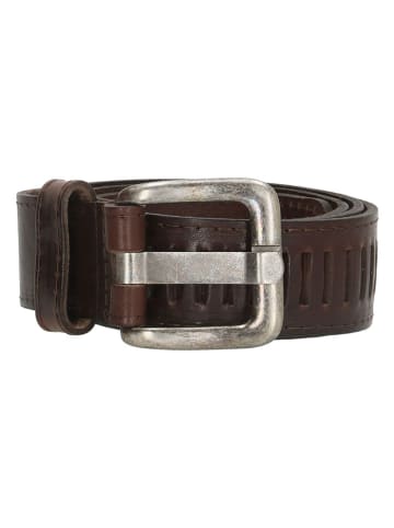 HIDE & STITCHES Leren riem bruin