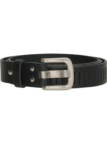 HIDE & STITCHES Leren riem "Midland" zwart