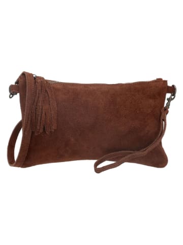 Charm Leder-Umhängetasche "Brixton" in Braun - (B)24 x (H)15 x (T)2 cm