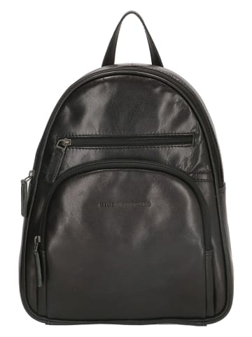 HIDE & STITCHES Skórzany plecak w kolorze czarnym - 24,5 x 32 x 8 cm