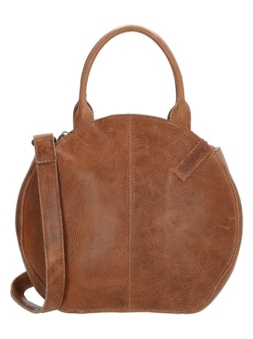 HIDE & STITCHES Leren handtas "Cote d Azur" lichtbruin - (B)28 x (H)24 x (D)6 cm