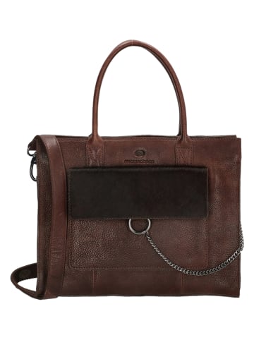 micmacbags Leren handtas "Mendoza" bruin - (B)31 x (H)24 x (D)12 cm