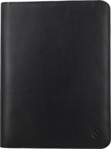 HIDE & STITCHES Leder-Organizer "Office" in Schwarz - (B)26 x (H)35 x (T)3 cm