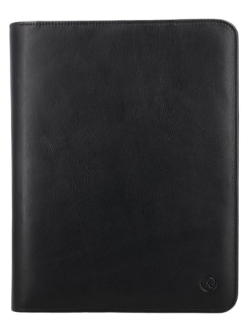 HIDE & STITCHES Leder-Organizer "Office" in Schwarz - (B)27 x (H)34 x (T)4 cm