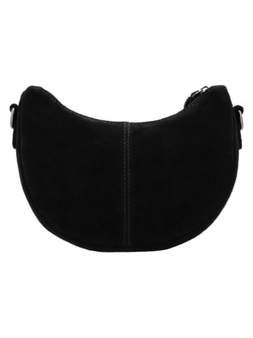 HIDE & STITCHES Leren schoudertas "Brazos" zwart - (B)22 x (H)16 x (D)5,5 cm