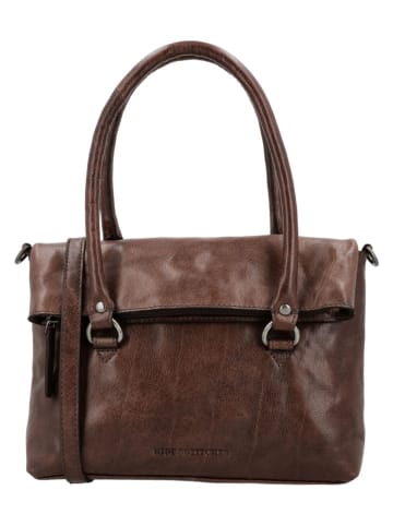 HIDE & STITCHES Skórzana torebka "Westland" w kolorze ciemnobrązowym - 29 x 20 x 7 cm