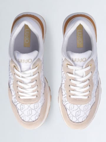 Liu Jo Leder-Sneakers "Amazing" in Beige/ Weiß