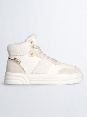 Liu Jo Leder-Sneakers in Creme