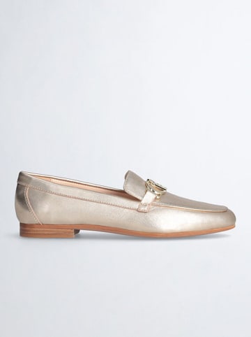 Liu Jo Leren mocassins goudkleurig