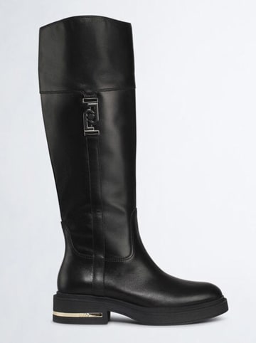 Liu Jo Leder-Stiefel in Schwarz