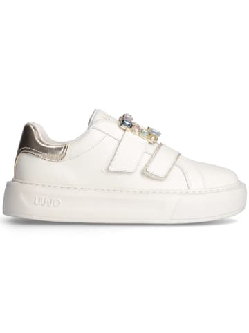 Liu Jo Leder-Sneakers in Creme