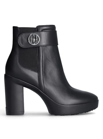Liu Jo Leder-Ankle-Boots in Schwarz