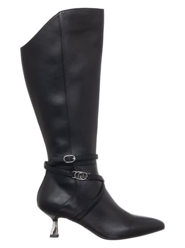 Liu Jo Leder-Stiefel in Schwarz