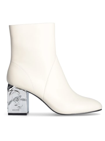 Liu Jo Leder-Stiefeletten in Creme