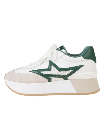 Liu Jo Leren sneakers "Dreamy" wit/groen
