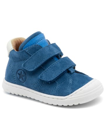 bisgaard Leder-Lauflernschuhe in Blau/ Weiß