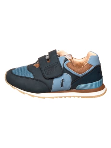 bisgaard Leder-Sneakers  in Dunkelblau/ Hellblau