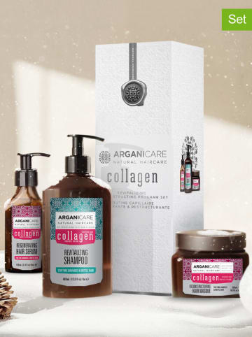 Argani Care 3-delige haarverzorgingsset "Trio Box - Revitalising & Volume boost-Collagen"