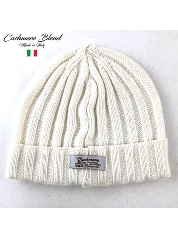 MILANO AMOUR Czapka w kolorze kremowym z dodatkiem kaszmiru