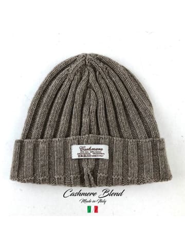 MILANO AMOUR Czapka w kolorze szarobrązowym z dodatkiem kaszmiru