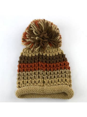 MILANO AMOUR Mütze mit Wollanteil "Bobby" in Hellbraun